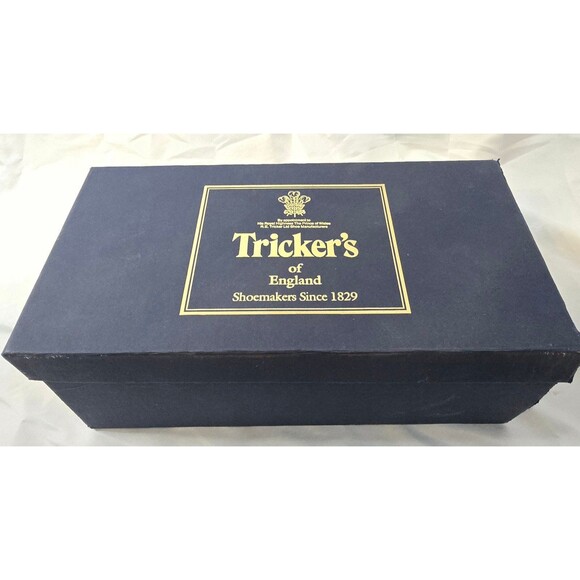 Tricker's Whitman Black Box Derby Brogues Shoes Made In England - Picture 2 of 12